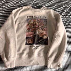 Abercrombie Gauguin Graphic Classic Sunday Crew (Cream Small)